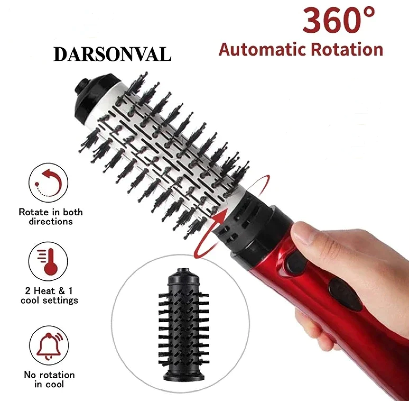 HairGlam™ - Brosse rotative 3 en 1, Styler et Sèche-cheveux (Achetez maintenant !)