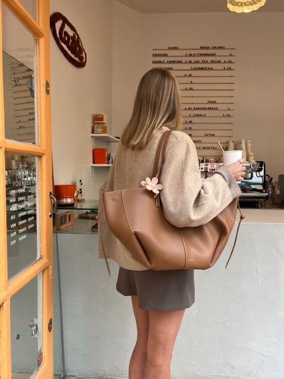 Sac Tote Élégant en Cuir de Grande Capacité