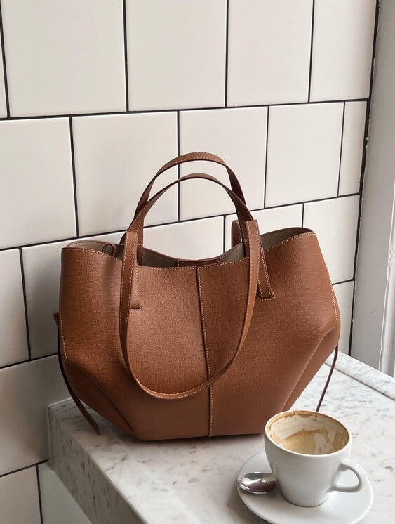 Sac Tote Élégant en Cuir de Grande Capacité