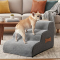 COMFYCLIMB - Escaliers pour chiens en mousse douce avec une inclinaison respectueuse des articulations, base antidérapante et housse lavable pour un accès sécurisé au lit et au canapé