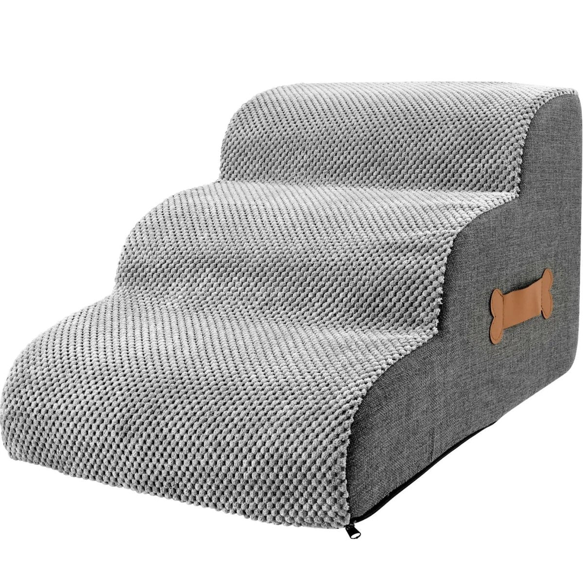 COMFYCLIMB - Escaliers pour chiens en mousse douce avec une inclinaison respectueuse des articulations, base antidérapante et housse lavable pour un accès sécurisé au lit et au canapé