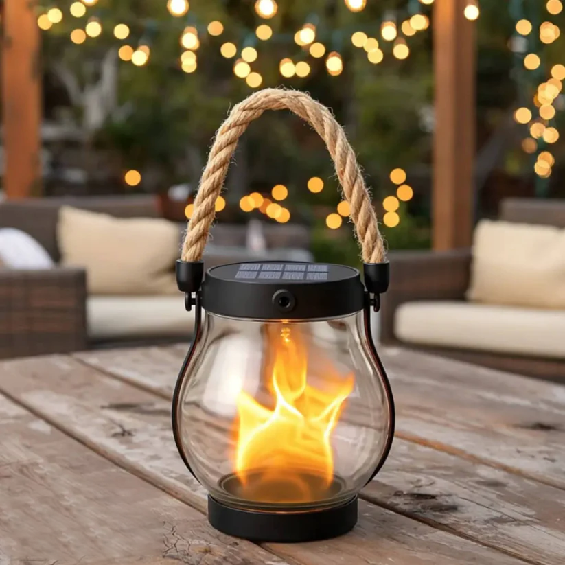 Lampes de jardin solaires | Effet flamme | Résistantes aux intempéries | WildLight