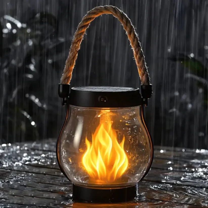 Lampes de jardin solaires | Effet flamme | Résistantes aux intempéries | WildLight