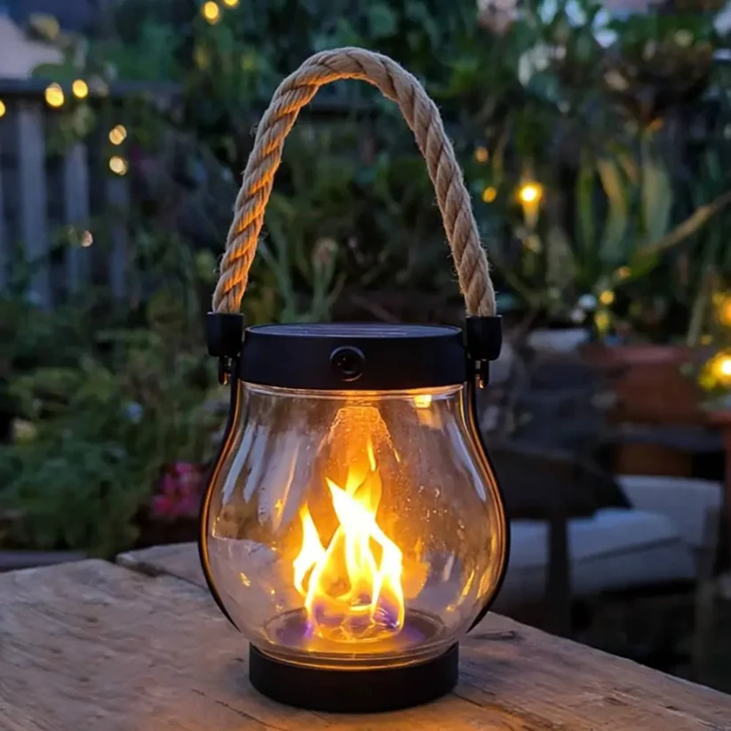 Lampes de jardin solaires | Effet flamme | Résistantes aux intempéries | WildLight