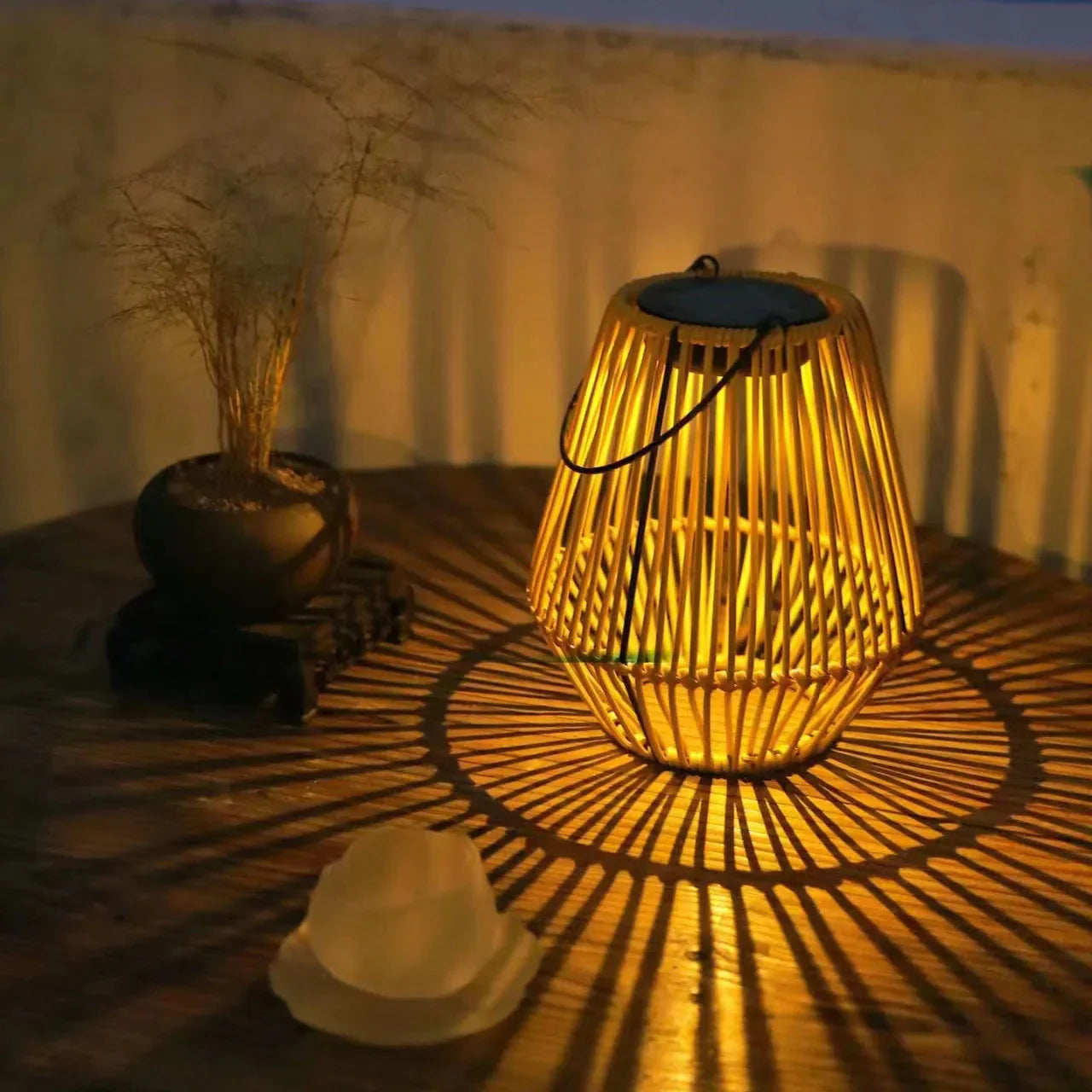 Lanterne Solaire | Capteur crépusculaire | Boho Rustique | DuskGlow