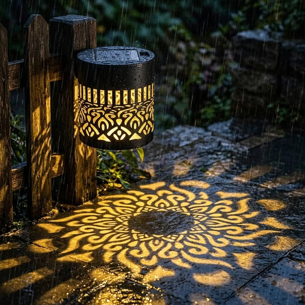 Applique Solaire | Motif de Lumière Mandala | Allumage Automatique | ShadowBloom