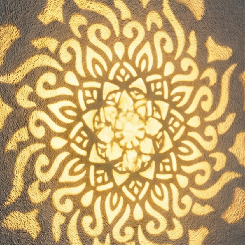 Applique Solaire | Motif de Lumière Mandala | Allumage Automatique | ShadowBloom