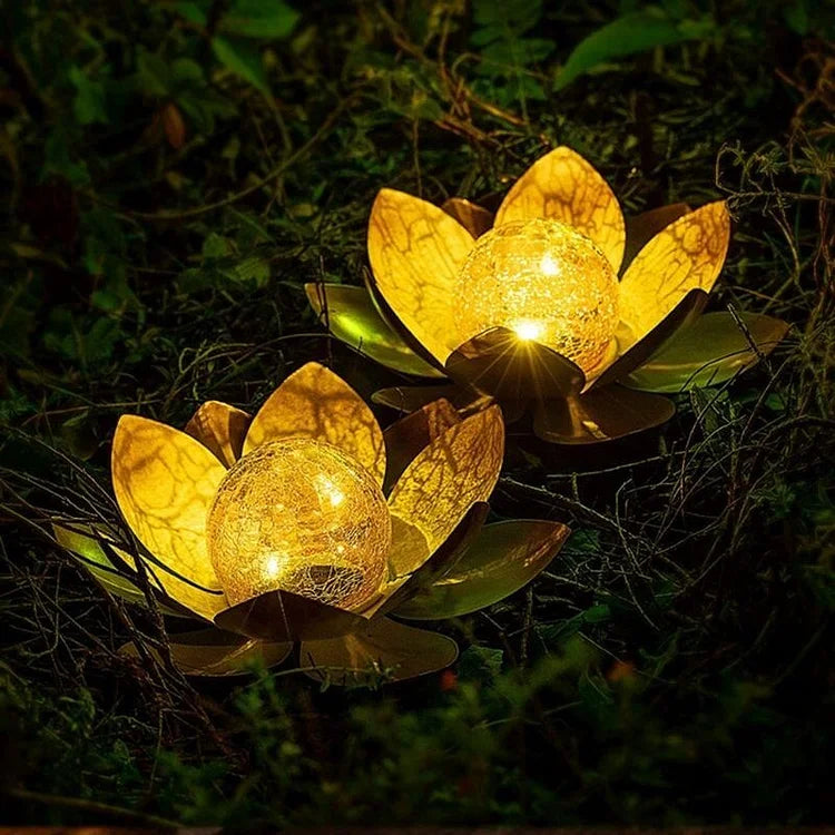 LOTUSRADIANCE – Lampe Lotus Solaire pour une Ambiance Extérieure Élégante