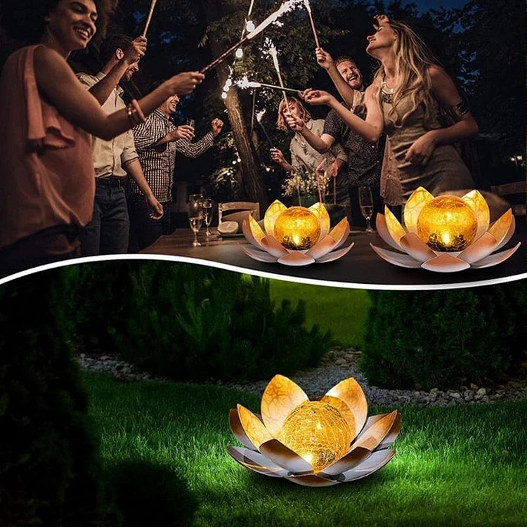 LOTUSRADIANCE – Lampe Lotus Solaire pour une Ambiance Extérieure Élégante