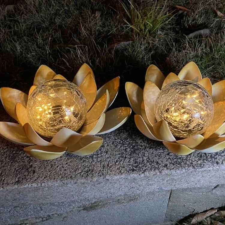 LOTUSRADIANCE – Lampe Lotus Solaire pour une Ambiance Extérieure Élégante
