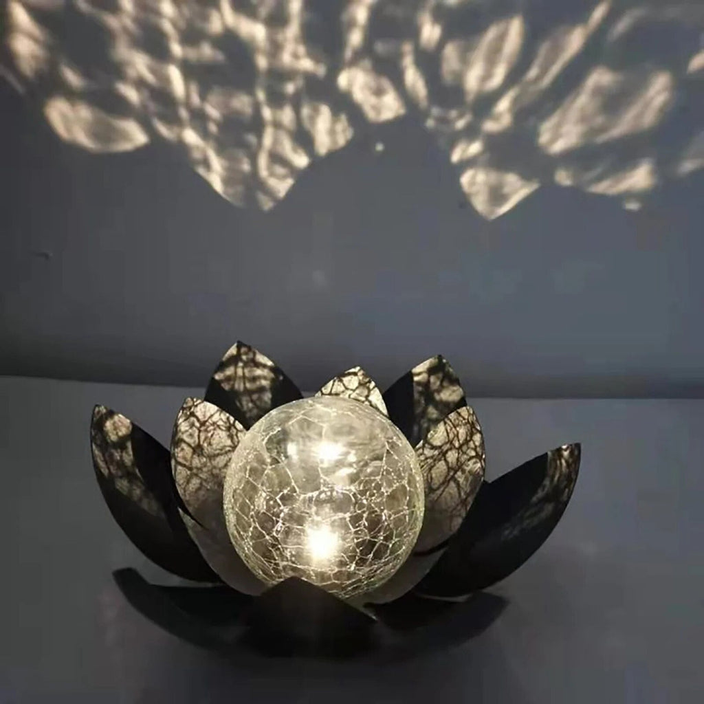 LOTUSRADIANCE – Lampe Lotus Solaire pour une Ambiance Extérieure Élégante