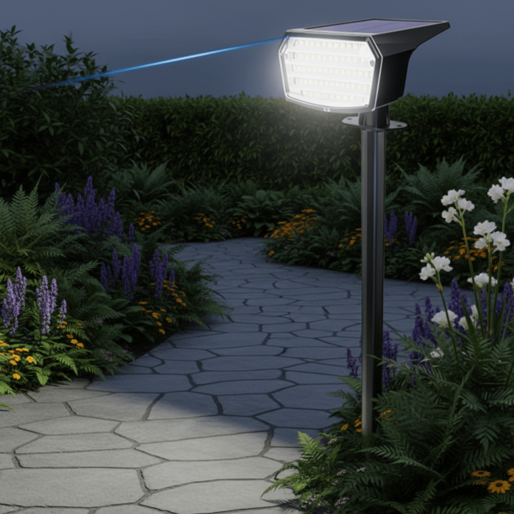 SUNRAYLUX – Lampe de projecteur LED solaire pour l'éclairage de sécurité extérieur