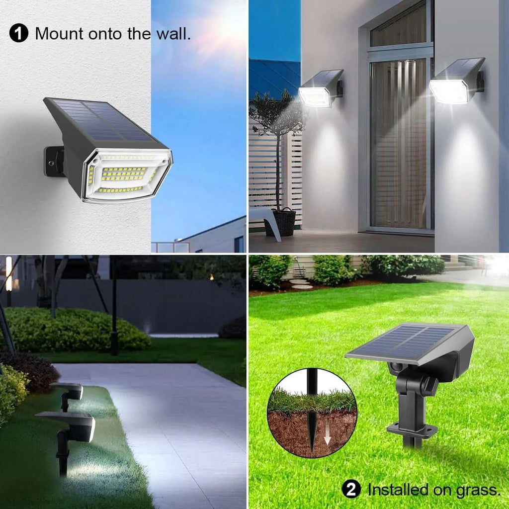 SUNRAYLUX – Lampe de projecteur LED solaire pour l'éclairage de sécurité extérieur