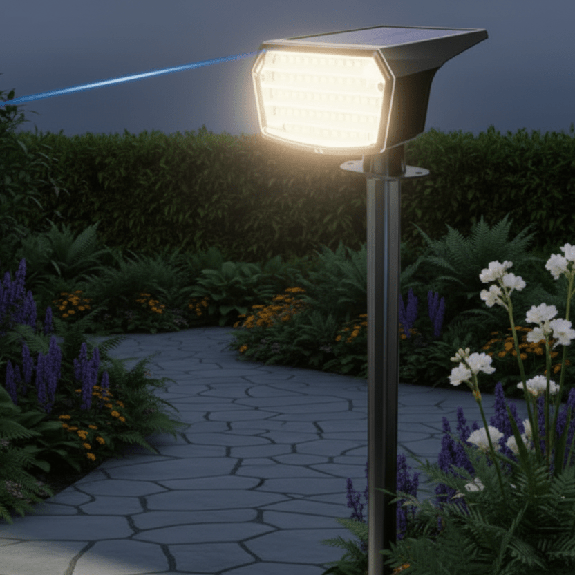 SUNRAYLUX – Lampe de projecteur LED solaire pour l'éclairage de sécurité extérieur