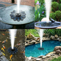 SOLAWELL – Fontaine à Eau Solaire avec 5 Buses Interchangeables