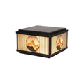 Lampe solaire à poteau avec motif de paysage japonais