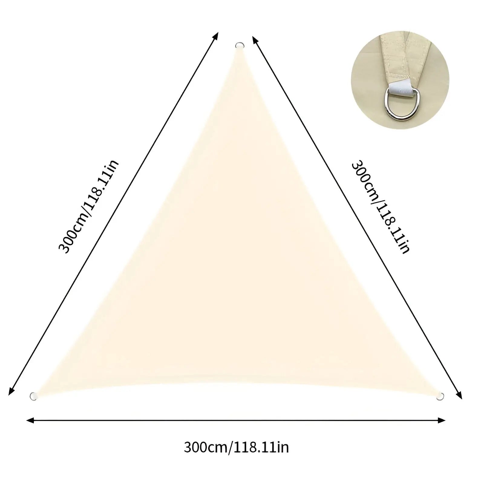 Voile d'ombrage | Surface d'ombre triangulaire pour terrasse | Protection UV et déperlant | AeriCover