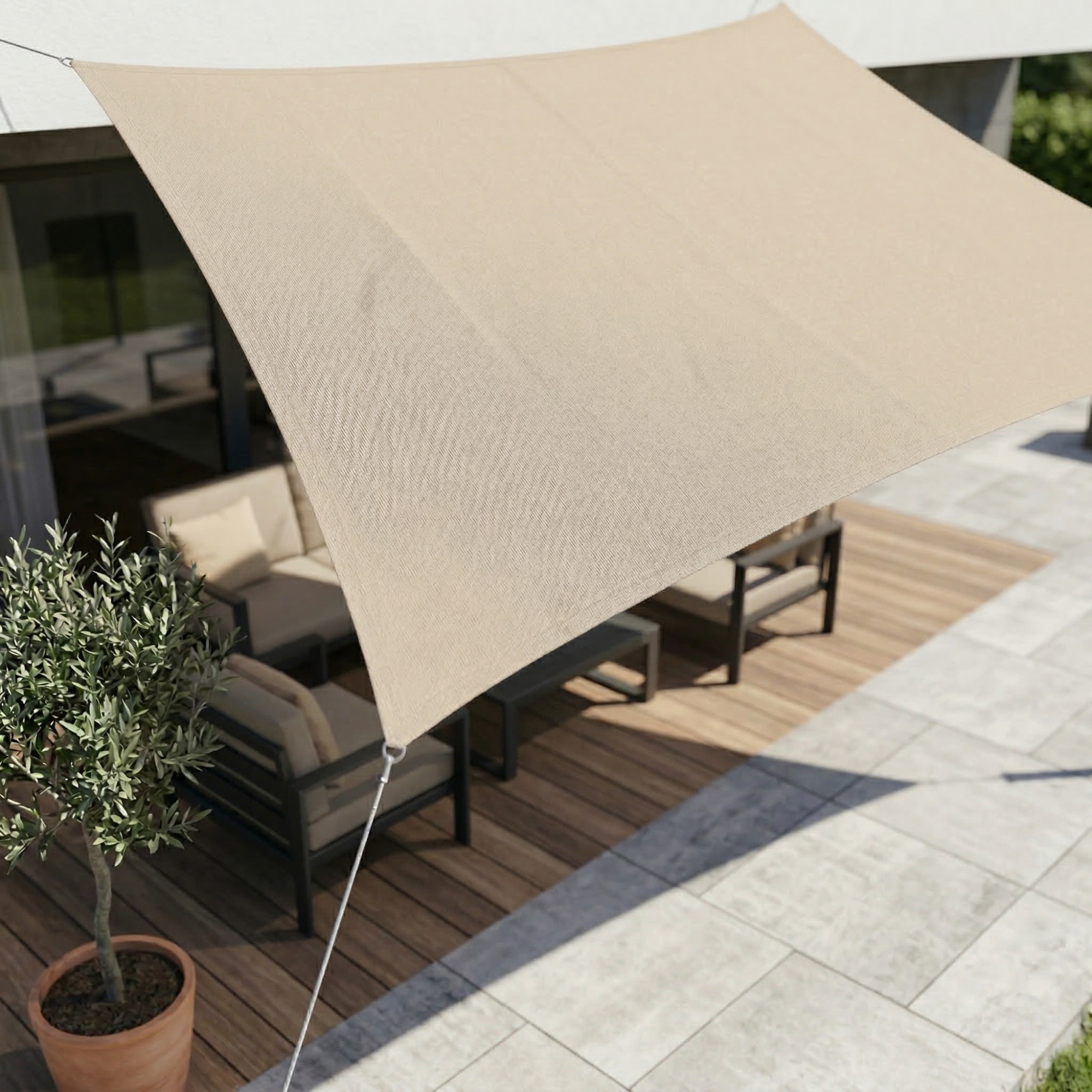 SKYSHIELD – Voile Solaire Rectangulaire pour Ombre et Protection Extérieure Améliorées