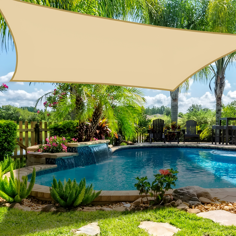 SKYSHIELD – Voile Solaire Rectangulaire pour Ombre et Protection Extérieure Améliorées