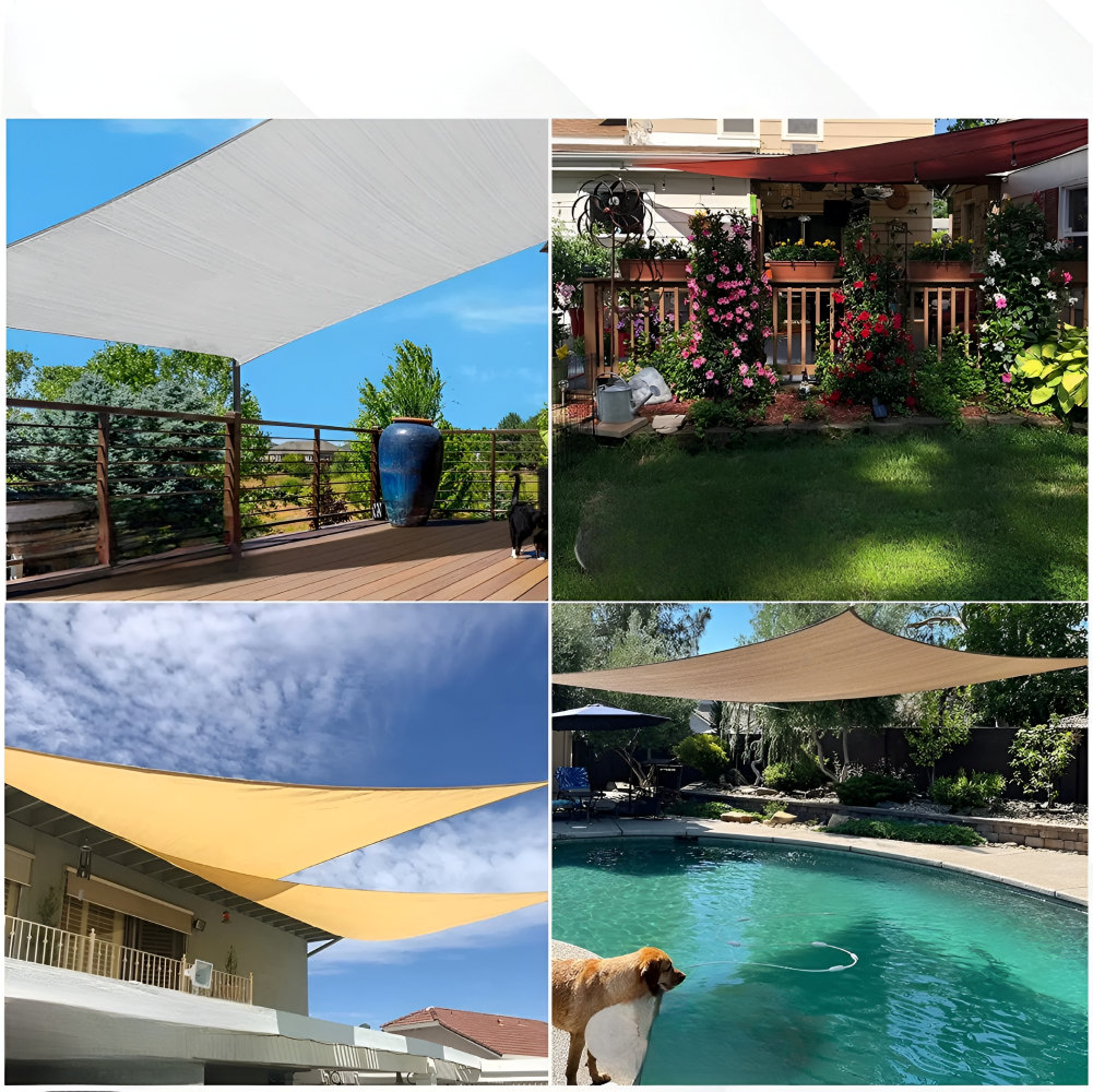 SKYSHIELD – Voile Solaire Rectangulaire pour Ombre et Protection Extérieure Améliorées