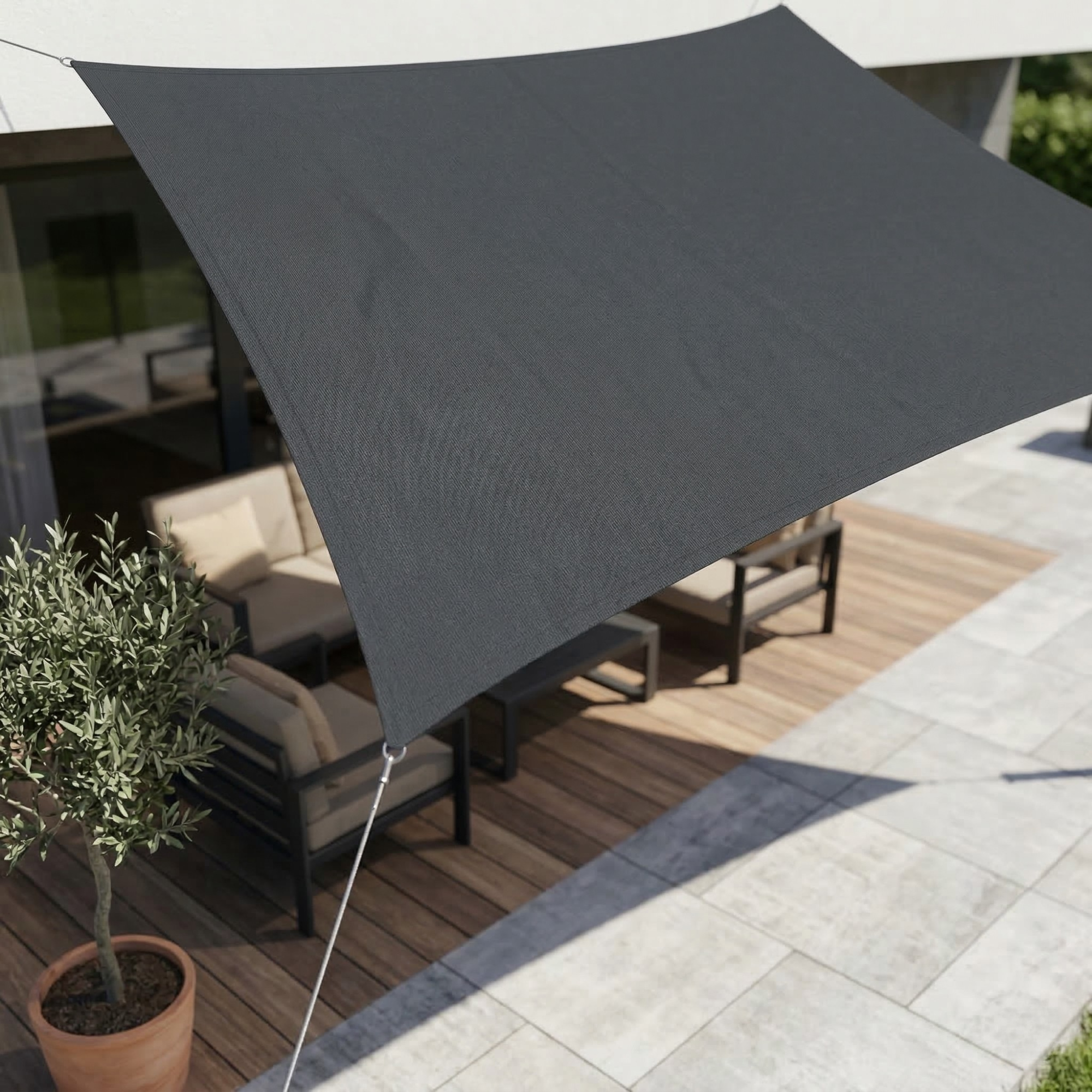 SKYSHIELD – Voile Solaire Rectangulaire pour Ombre et Protection Extérieure Améliorées