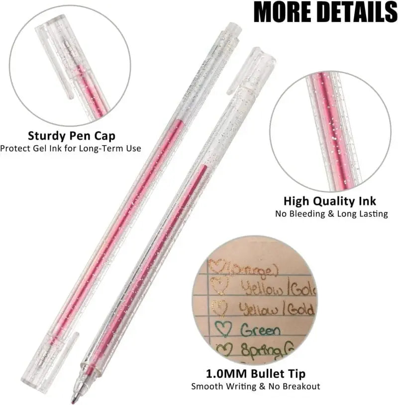 SparklePen™ | Stylos Gel Étincelants – Encre à Paillettes Lisse pour des Œuvres Précises