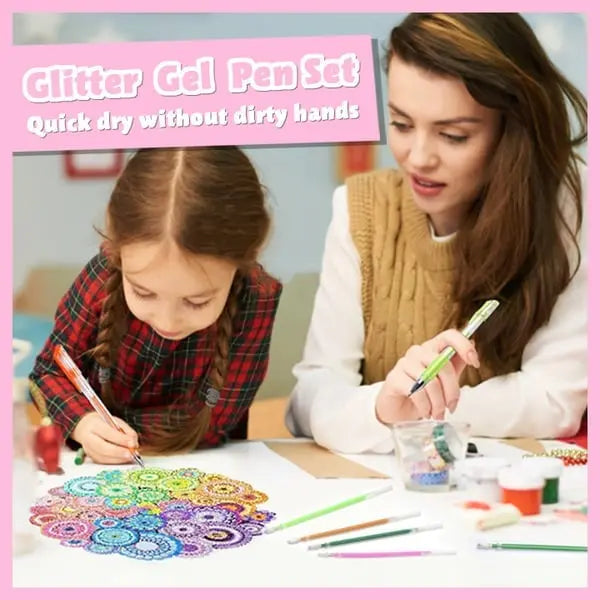 SparklePen™ | Stylos Gel Étincelants – Encre à Paillettes Lisse pour des Œuvres Précises