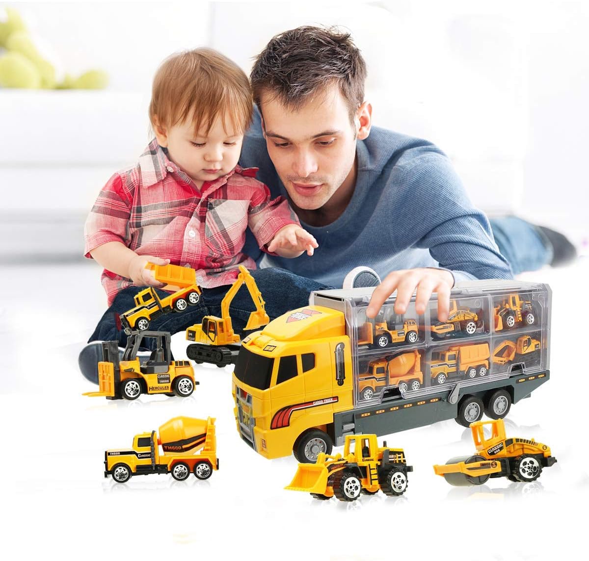 Voiture Jouet | Ensemble de Véhicules de Construction | Robuste & Éducatif | PlayMe