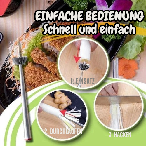 Coupe-légumes spiralé | Lames en acier inoxydable à 360 degrés | Fines bandes de légumes et d'herbes | SwiftSlice
