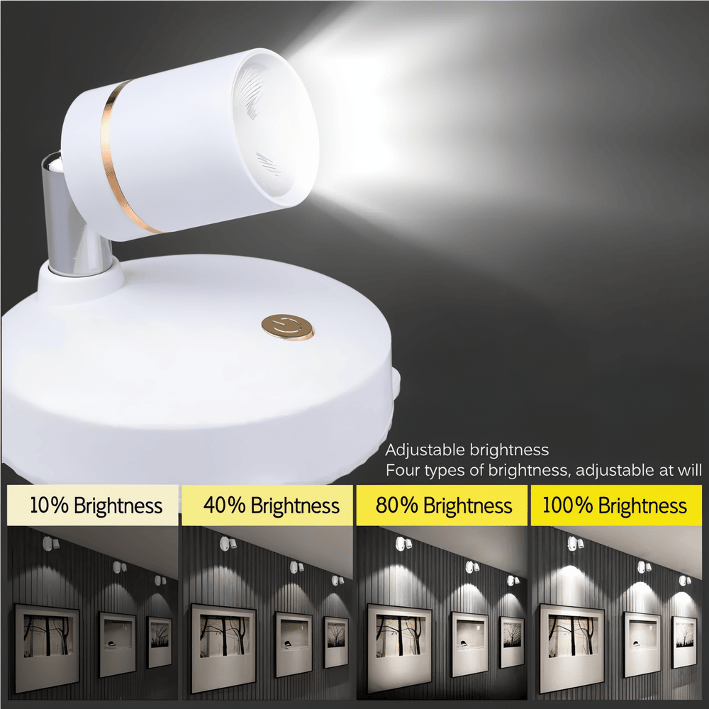 Spot LED sans fil avec télécommande – éclairage d'accentuation dimmable