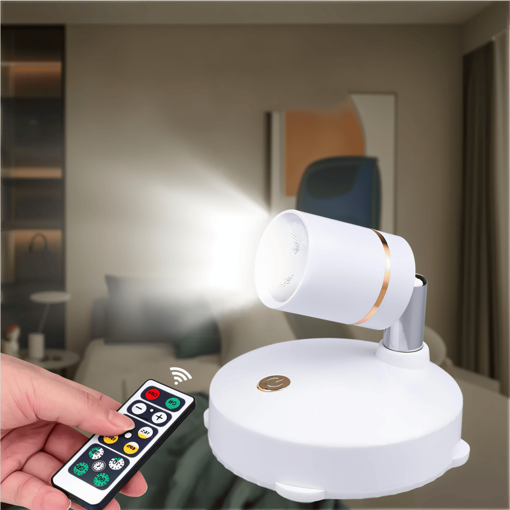Spot LED sans fil avec télécommande – éclairage d'accentuation dimmable