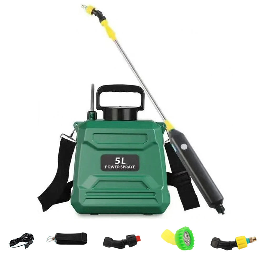 HYDROPRO - Pompe à Spray Portable 5L avec Buse Réglable et Rechargeable par USB