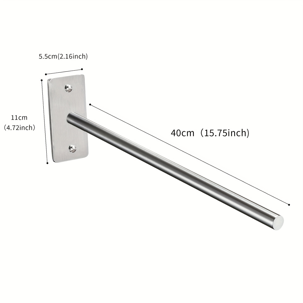 Porte-serviettes en Acier Inoxydable à Double Bras - Porte-serviettes de Bain, Auto-adhésif, Monté au Mur