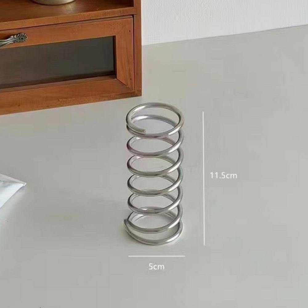 Support de brosse à dents en acier inoxydable en spirale