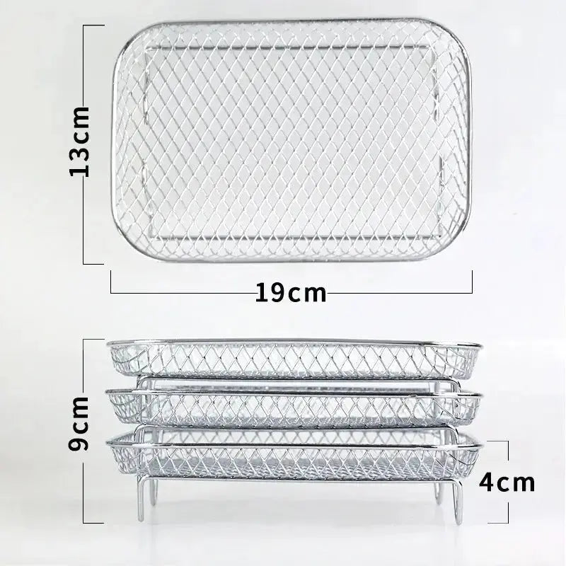 AirStack™ | Panier de friteuses à air – 3 niveaux, en acier inoxydable & inclus avec pinces