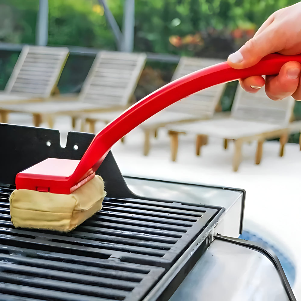 Brosse de Nettoyage à Vapeur pour Grill - Brosse BBQ Non-Rayante avec Long Manche