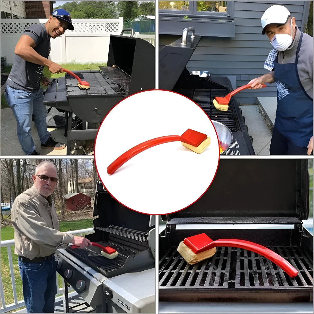 Brosse de Nettoyage à Vapeur pour Gril - Brosse BBQ Sûre et Non-Rayante avec Long Manche