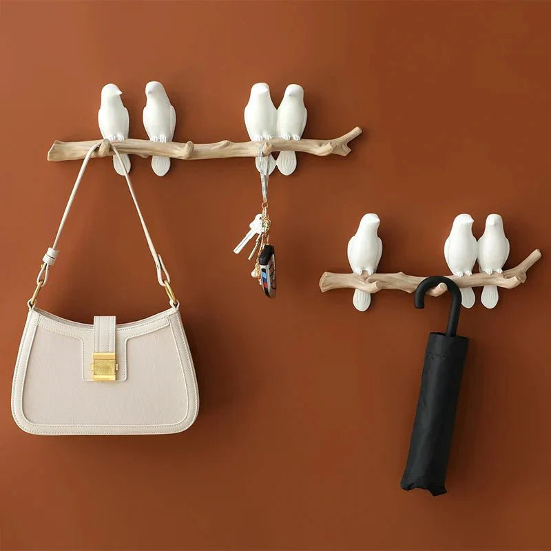 FugleRo Porte-manteau – Patère Murale en Bois au Design Inspiré par la Nature