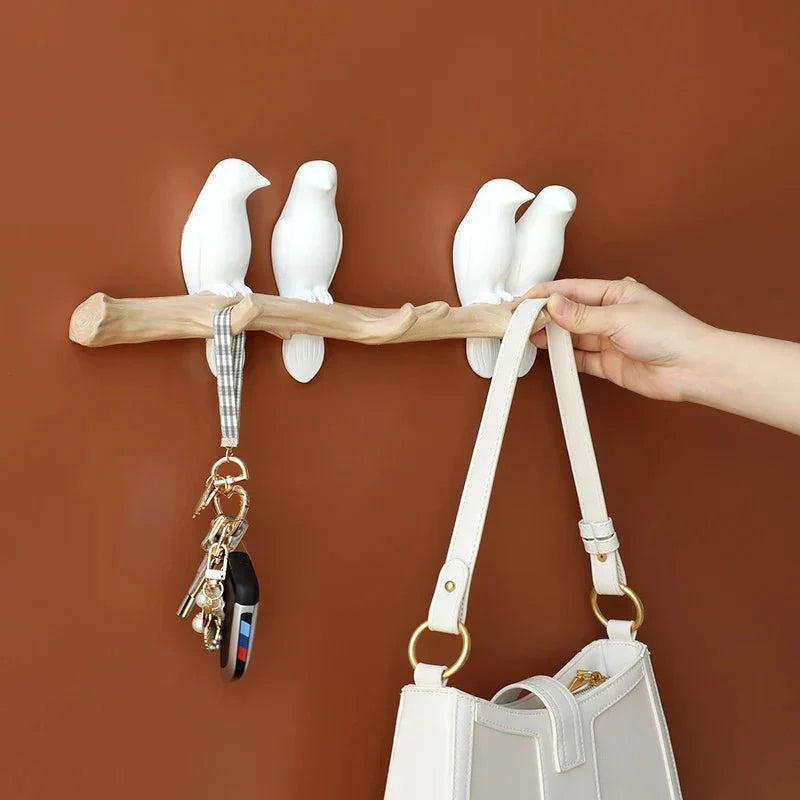 FugleRo Porte-manteau – Patère Murale en Bois au Design Inspiré par la Nature