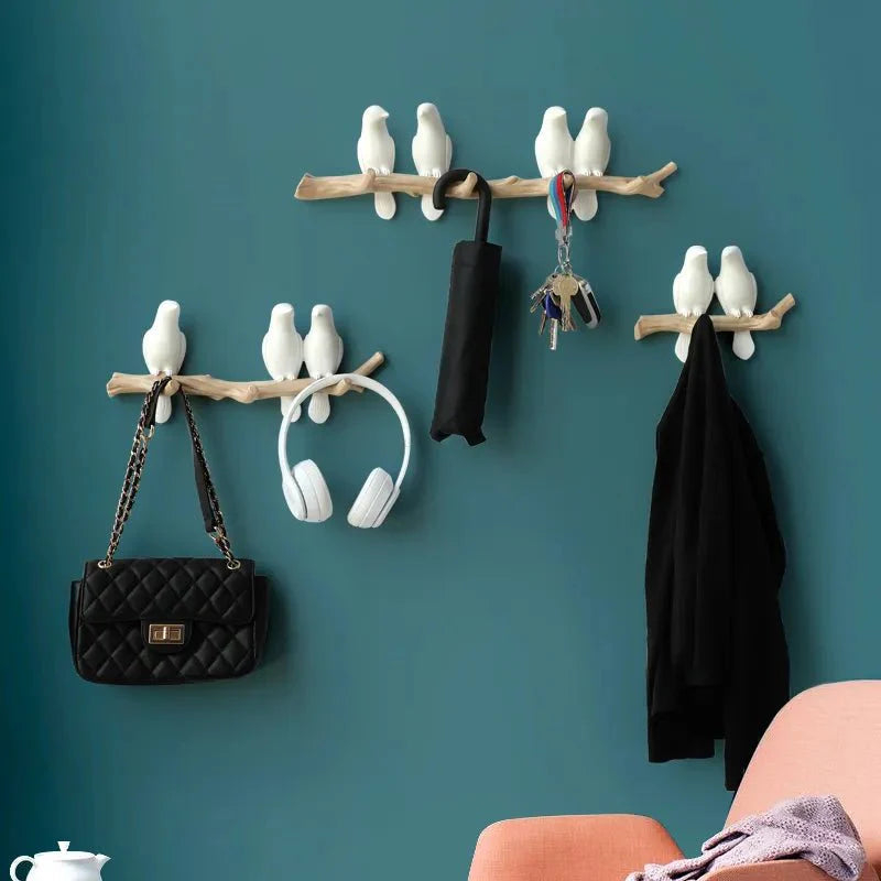 FugleRo Porte-manteau – Patère Murale en Bois au Design Inspiré par la Nature