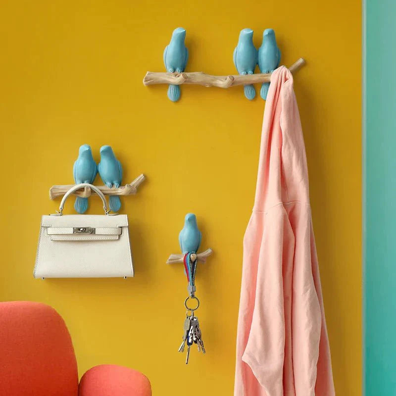 FugleRo Porte-manteau – Patère Murale en Bois au Design Inspiré par la Nature