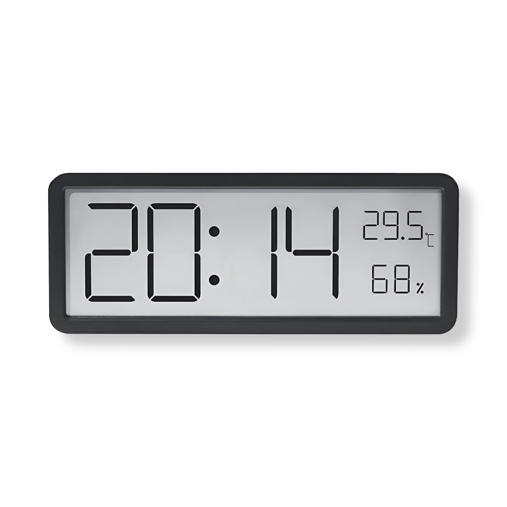 Horloge murale LED avec température et humidité – horloge numérique moderne