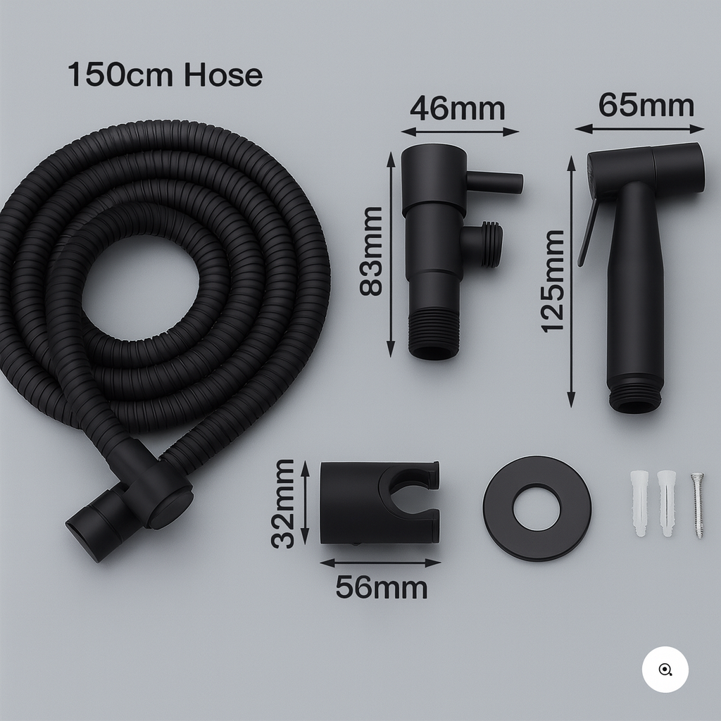 Skanto | Douchette de Bidet en Acier Inoxydable – Montée au Mur avec Jet Réglable