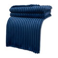 Plaid StripyLux - Doux, Respirant Fleece - Couverture Épaisse