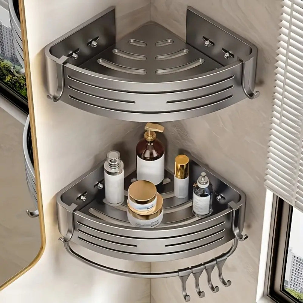 CORNERA – Support de Douche – Étagère d'Angle Économisant de l'Espace