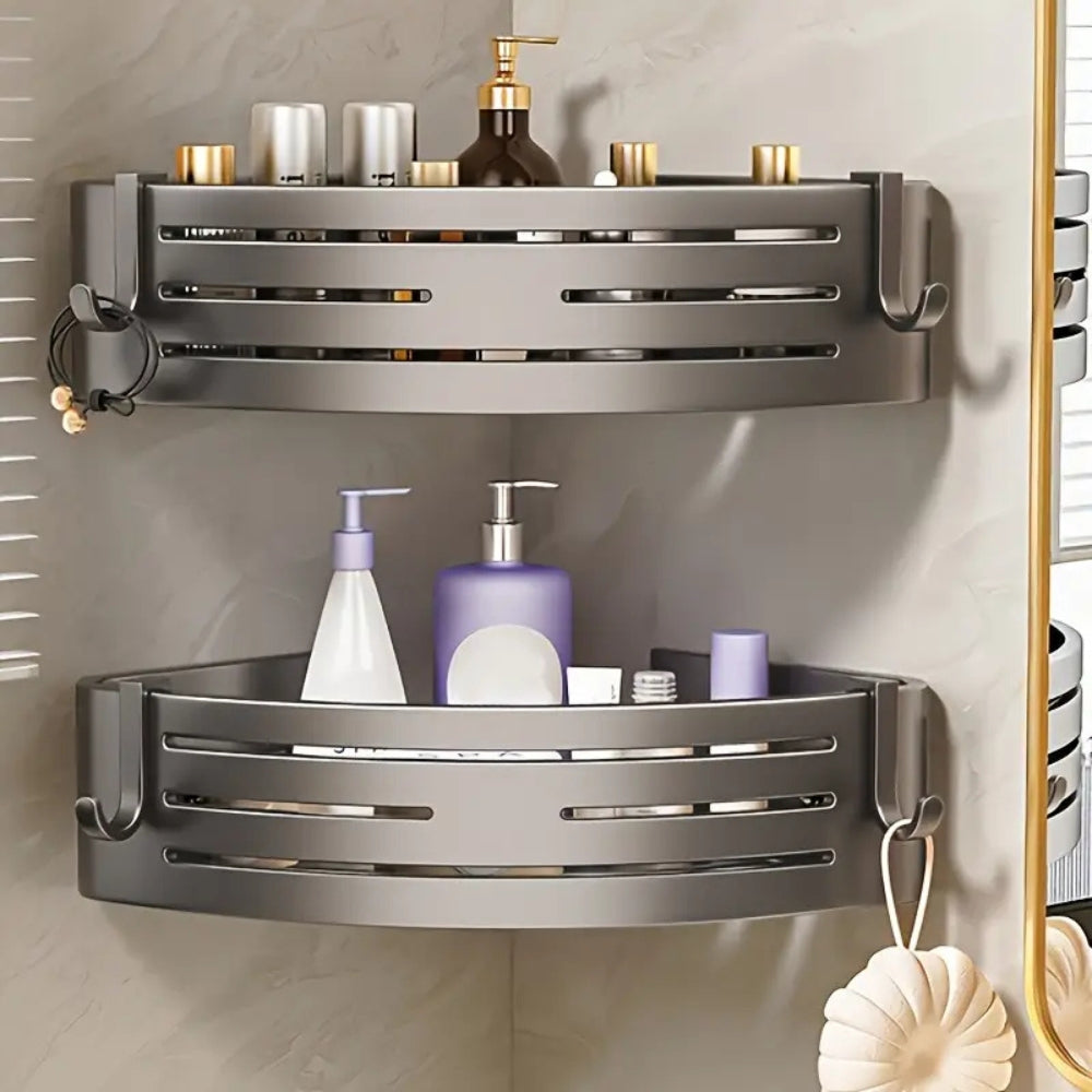 CORNERA – Support de Douche – Étagère d'Angle Économisant de l'Espace