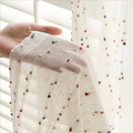 SUGARBEAN - Rideau en Tulle Transparent Arc-en-Ciel avec Broderie Vibrante