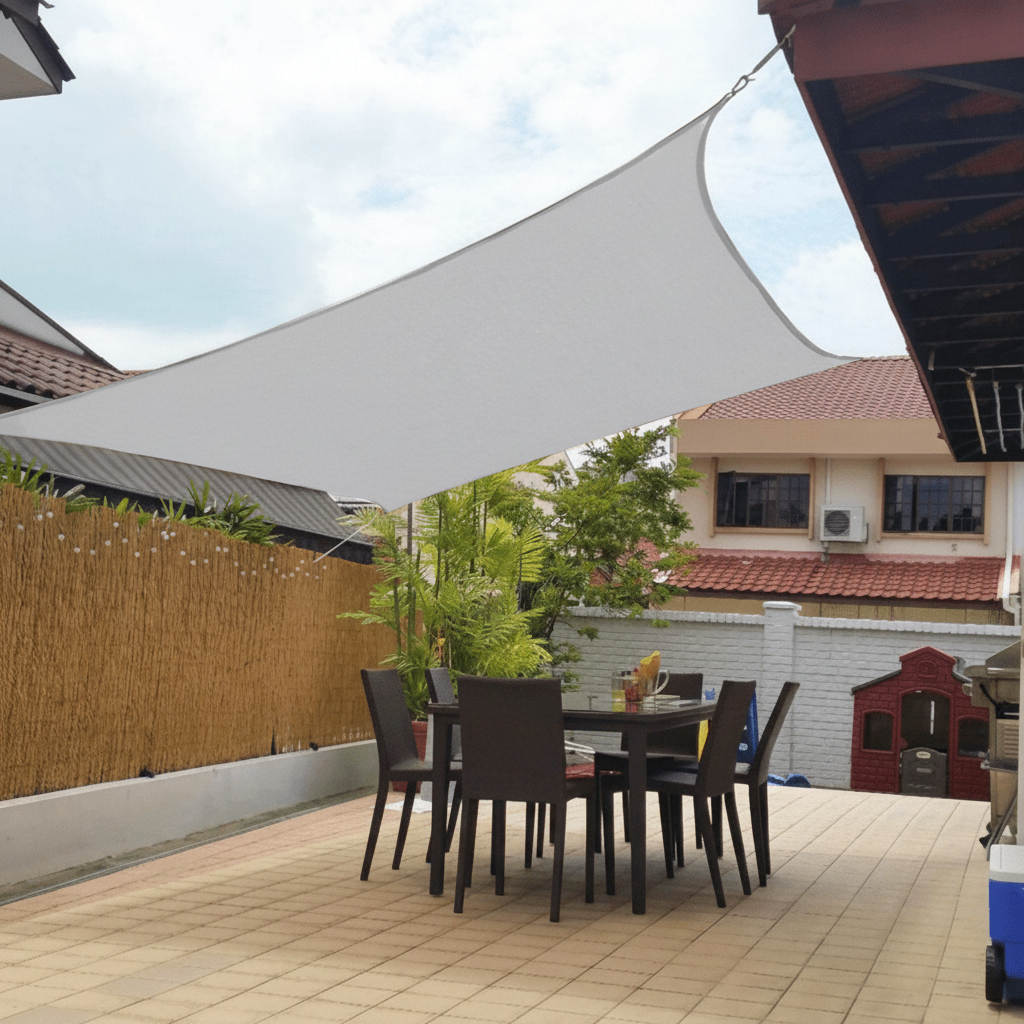 SOLARSHIELD - Auvent rétractable de protection UV pour espaces extérieurs