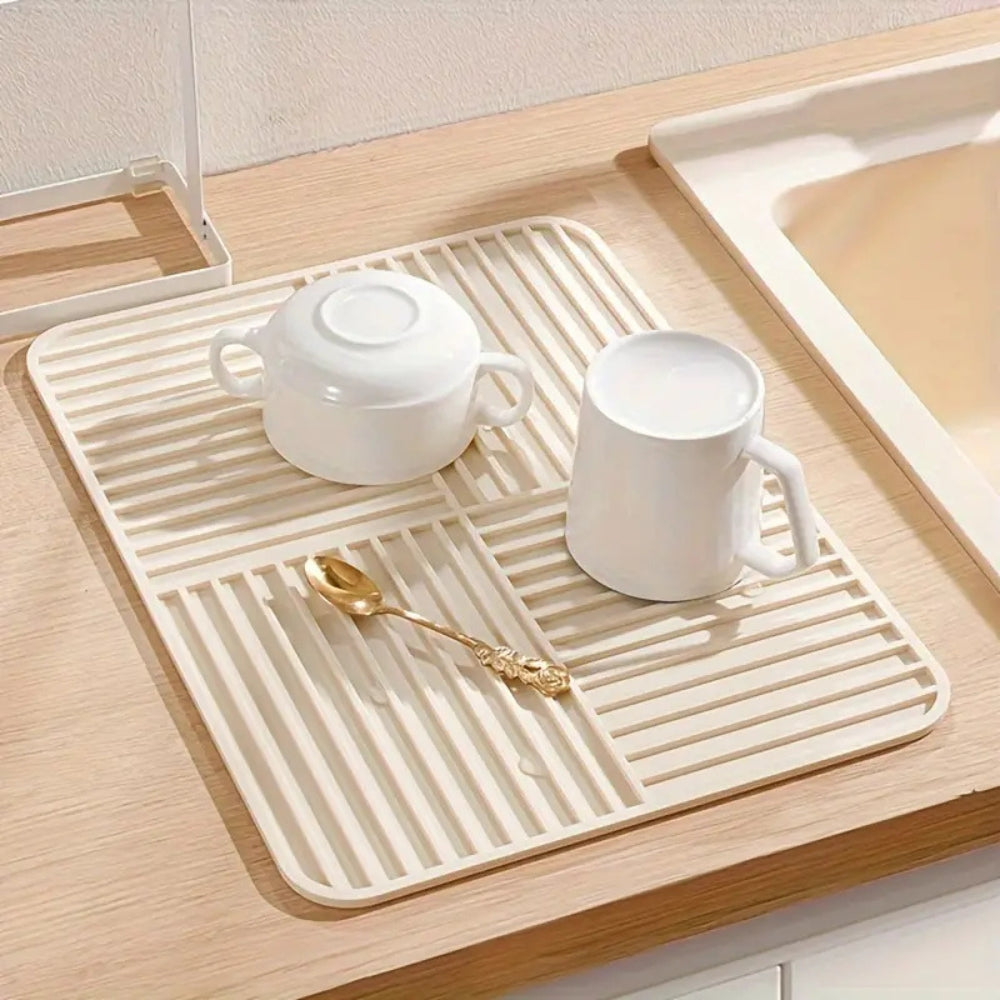 Tapis de Séchage Multi-Usage Pliable à Rainures