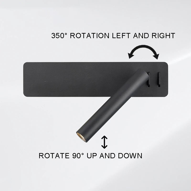 LUMISWIVEL – Lampe LED Rotative pour un Éclairage de Lit Ajustable